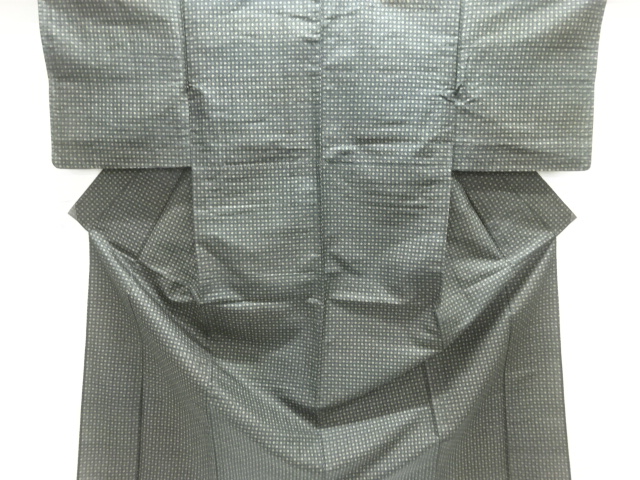 大正ロマン　絣柄織り出し単衣着物